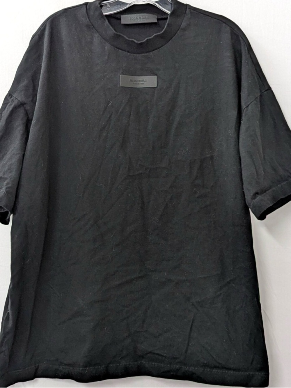 Essentials Fear of God Black Oversized Crew Neck T-Shirt Unidex Size Small - Picture 5 of 10